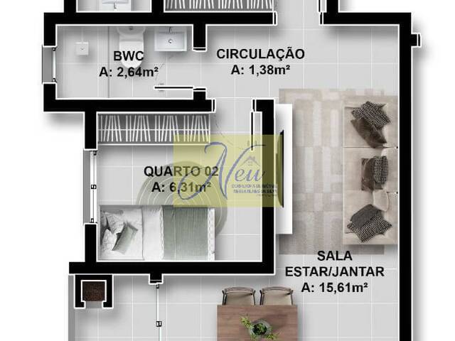 #Ap2381 - Apartamento para Venda em São José dos Pinhais - PR